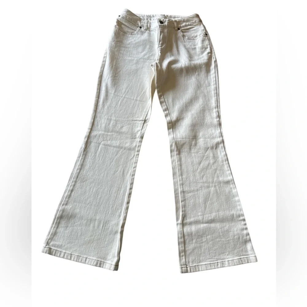 Women’s White Bootcut J. Jill Jeans Stretchy 2P Petite Jeggings - Picture 1 of 6
